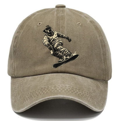 Snowboarder Heel Edge Carve Global Sports Ink Figures Classic Cap – Warm Sand
