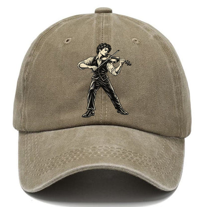 Violin Sustained Note Global Music Ink Figures Classic Cap – Warm Sand