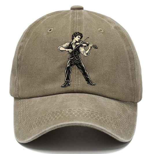 Violin Sustained Note Global Music Ink Figures Classic Cap – Warm Sand
