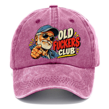 Old Fuckers Club Pointing Grandpa Classic Cap – Dusty Rose