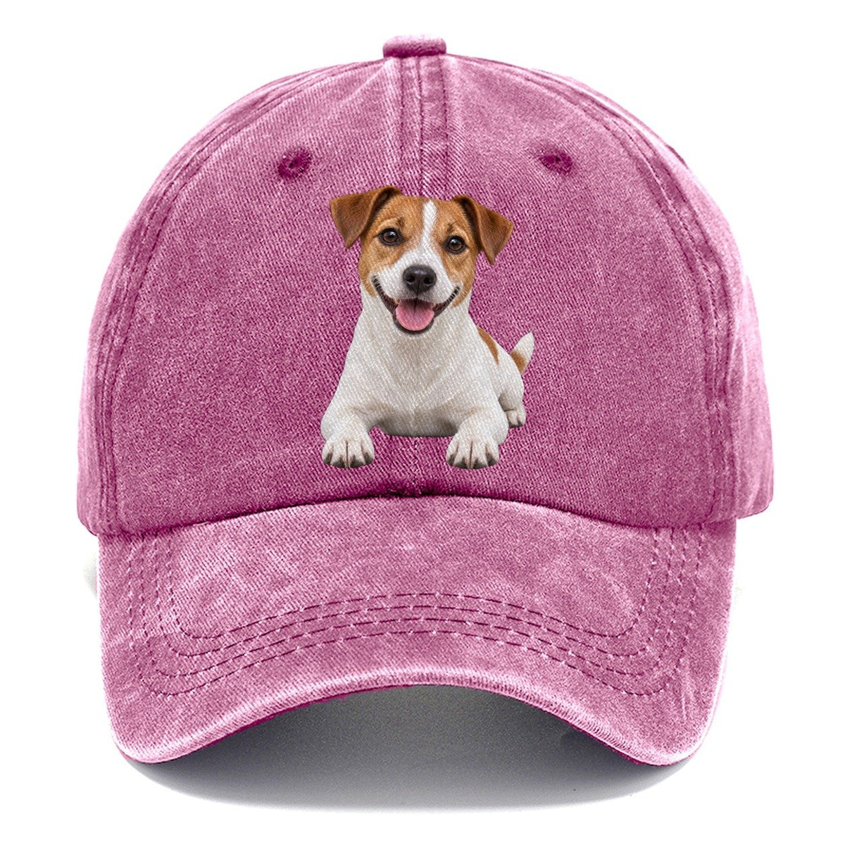 Jack Russell Terrier Lying Down Top Breeds Classic Cap – Dusty Rose