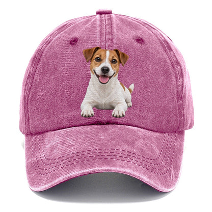 Jack Russell Terrier Lying Down Top Breeds Classic Cap – Dusty Rose