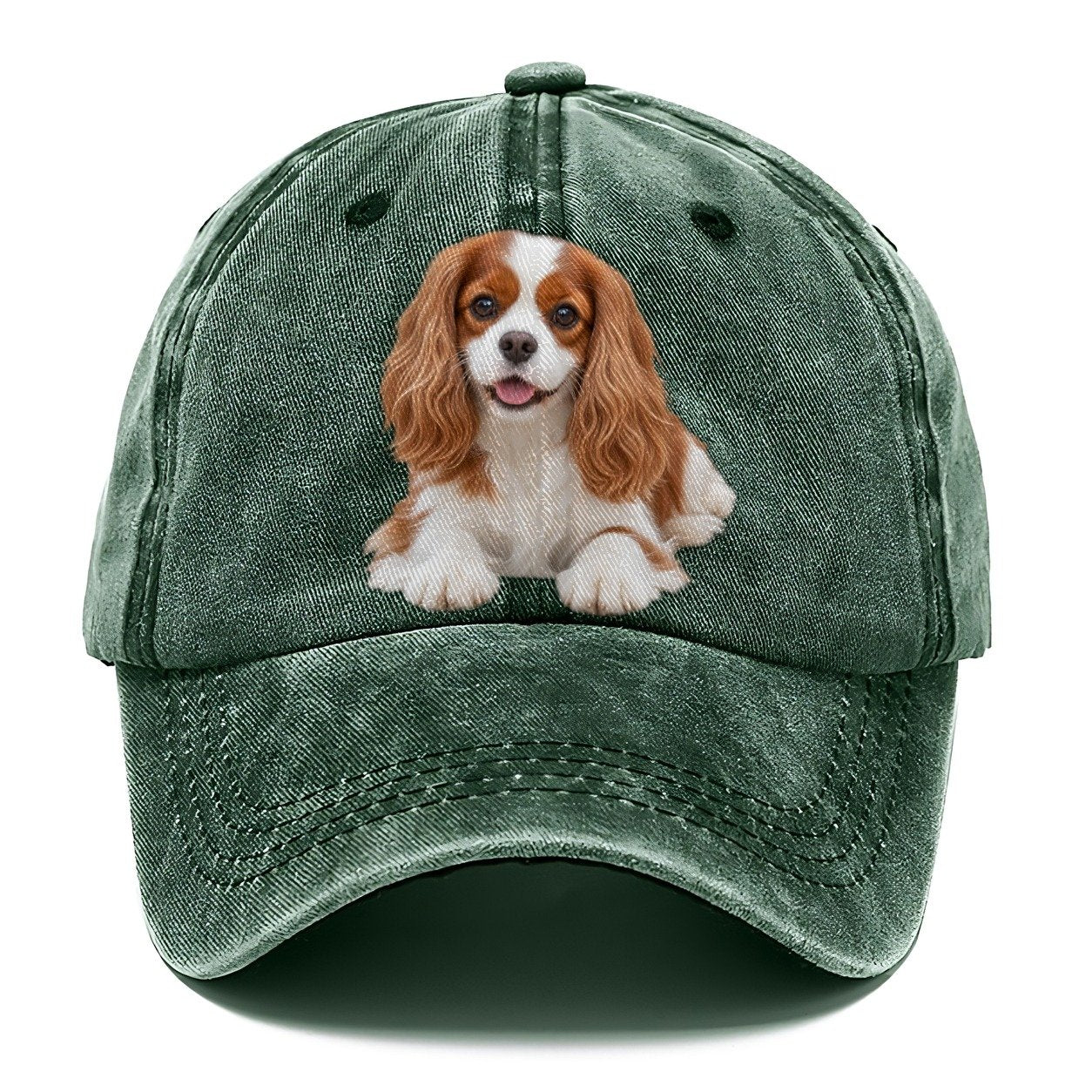 Cavalier King Charles Spaniel Lying Down Top Breeds Classic Cap – Forest Mist