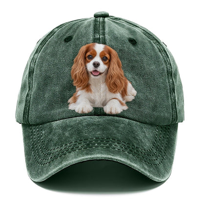 Cavalier King Charles Spaniel Lying Down Top Breeds Classic Cap – Forest Mist
