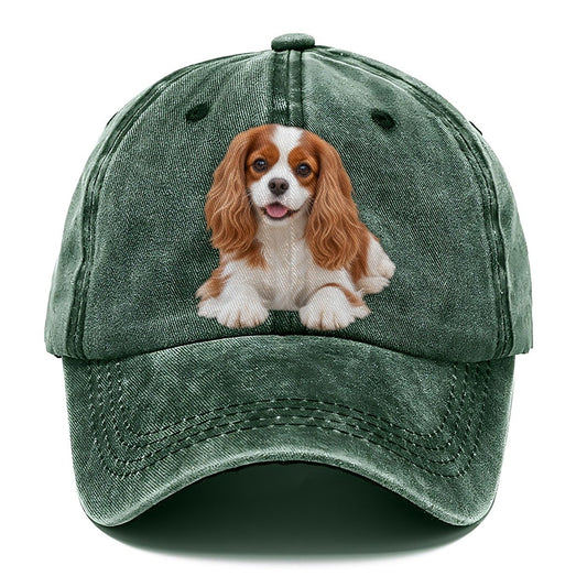 Cavalier King Charles Spaniel Lying Down Top Breeds Classic Cap – Forest Mist