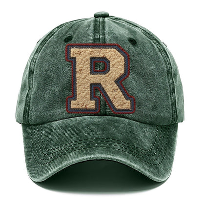 Varsity Chenille R Monogram Classic Cap – Forest Mist