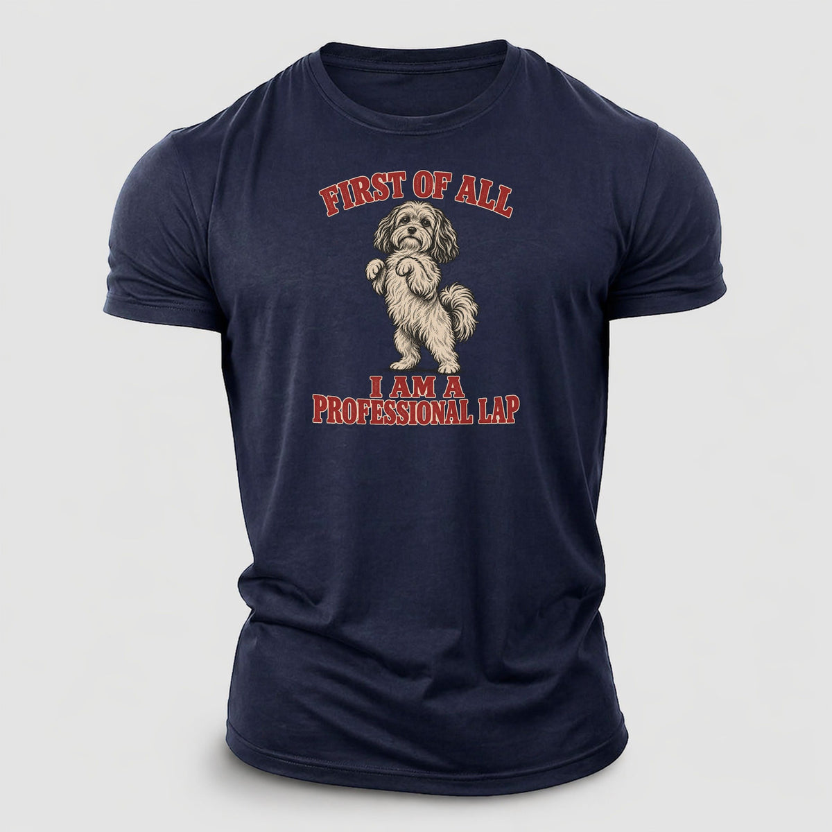 Havanese Dog Declarations Cotton T-Shirt – Navy