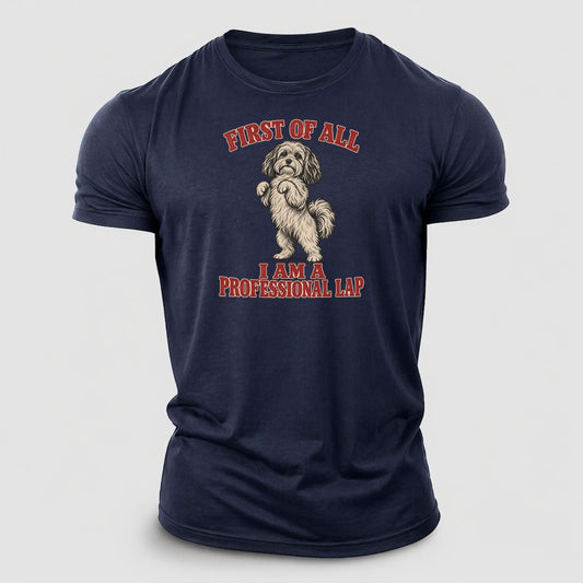 Havanese Dog Declarations Cotton T-Shirt – Navy