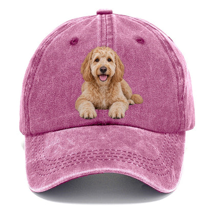 Goldendoodle Lying Down Top Breeds Classic Cap – Dusty Rose