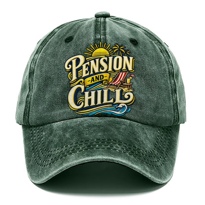 Pension And Chill Retired Living Classic Cap – Forest Mist