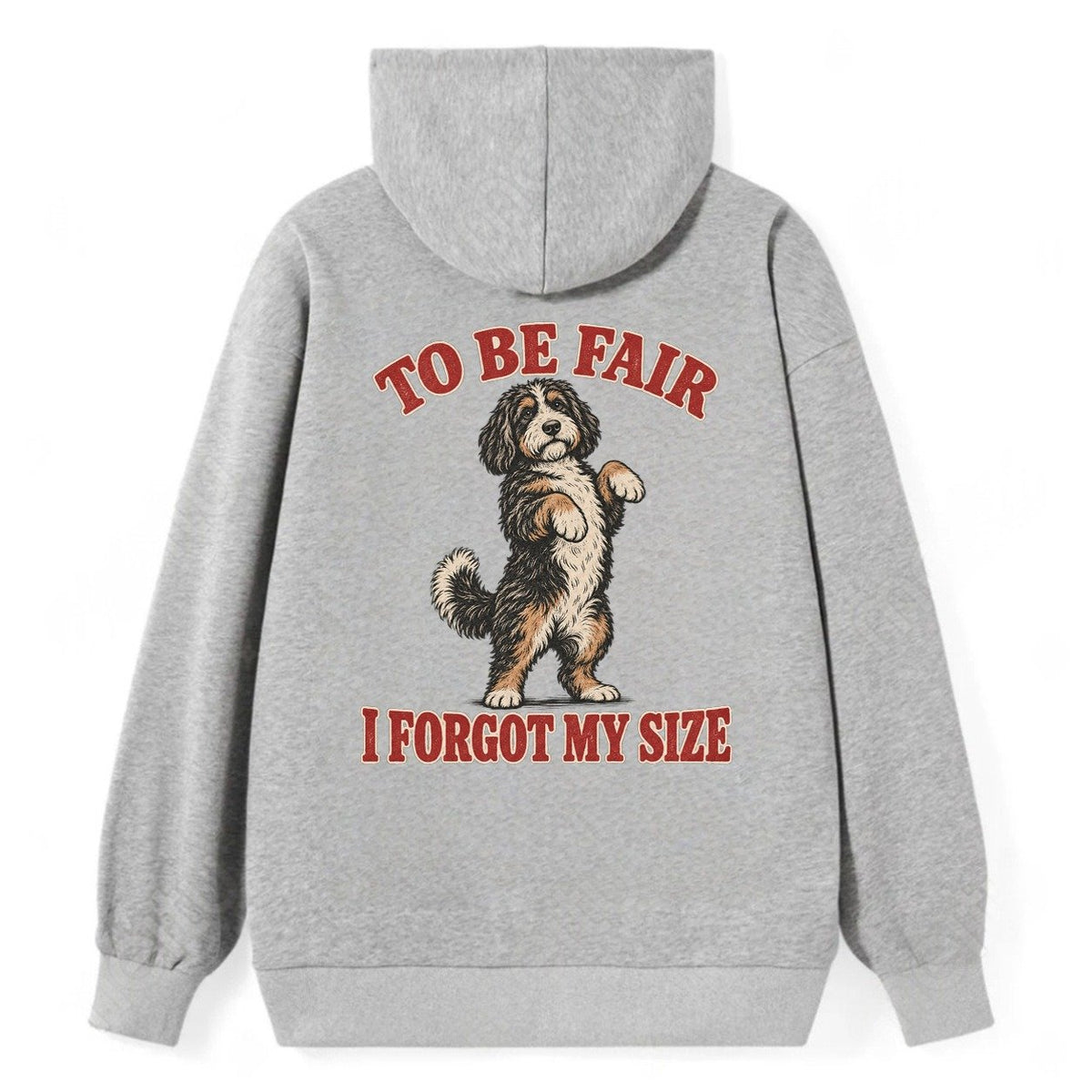 Bernedoodle Dog Declarations Classic Pullover Hoodie – Grey