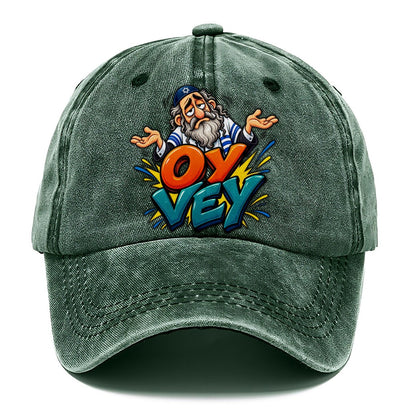 Oy Vey Drama Judaism Heritage Classic Cap – Forest Mist