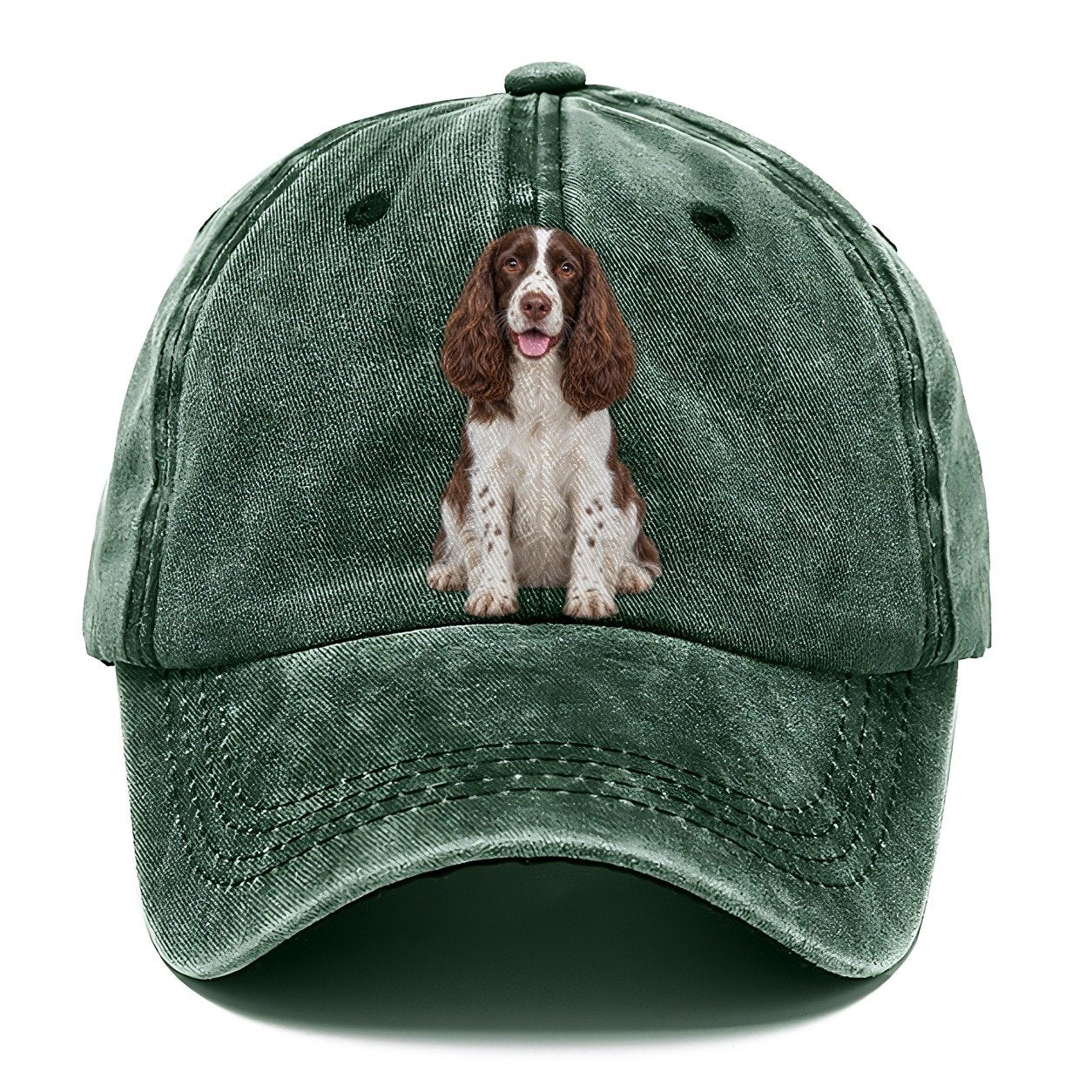 English Springer Spaniel Sitting Top Breeds Classic Cap – Forest Mist
