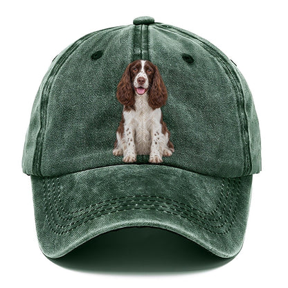 English Springer Spaniel Sitting Top Breeds Classic Cap – Forest Mist