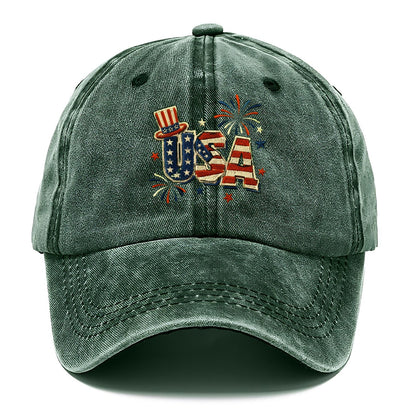 Usa Embroidery Patch Classic Cap – Forest Mist