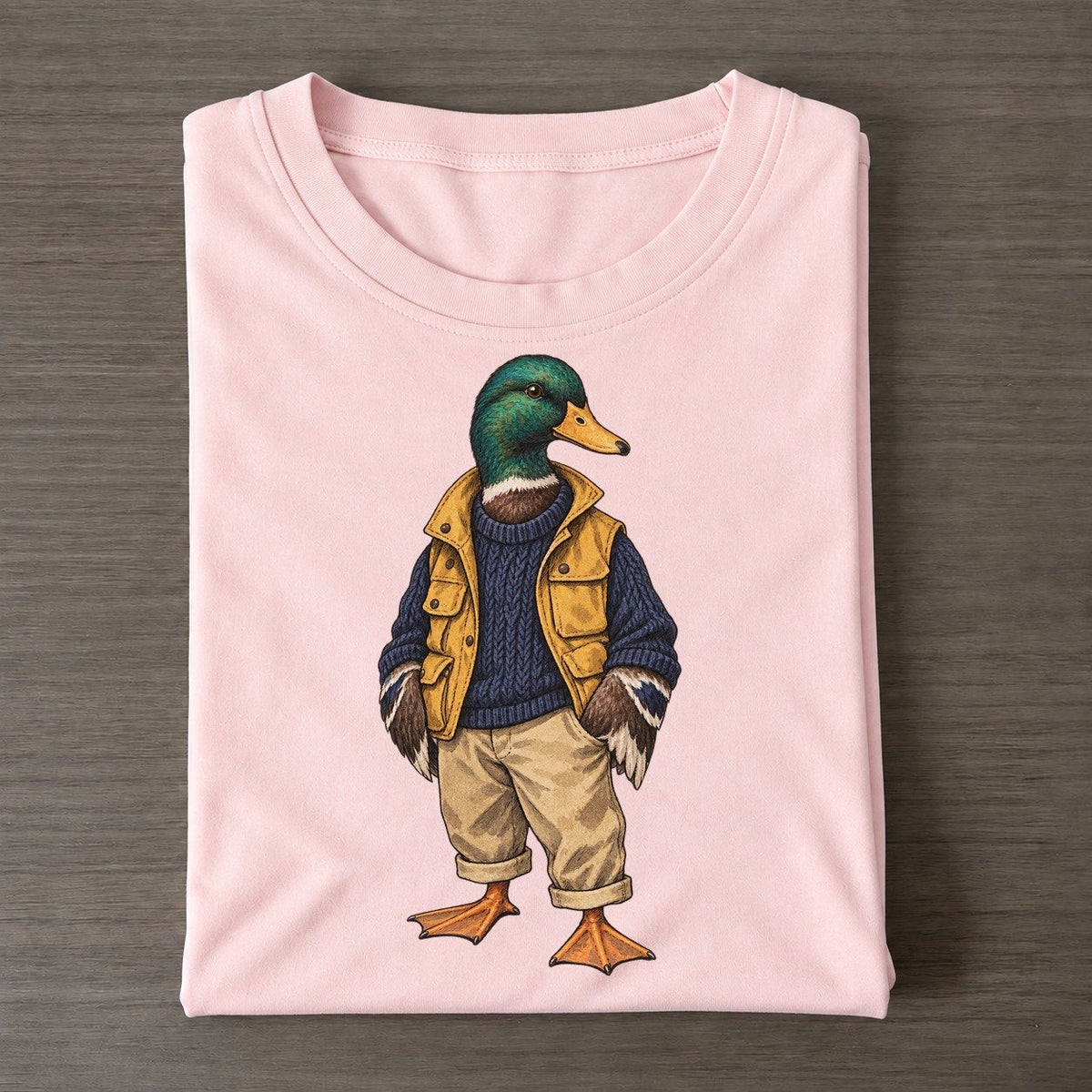 Mallard Duck Wardrobe Portrait Wild Wardrobe Portraits Classic T-shirt – Pink