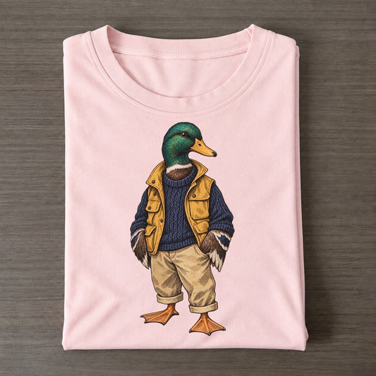 Mallard Duck Wardrobe Portrait Wild Wardrobe Portraits Classic T-shirt – Pink