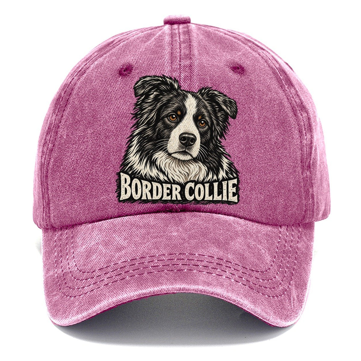 Border Collie Portrait Classic Cap – Dusty Rose