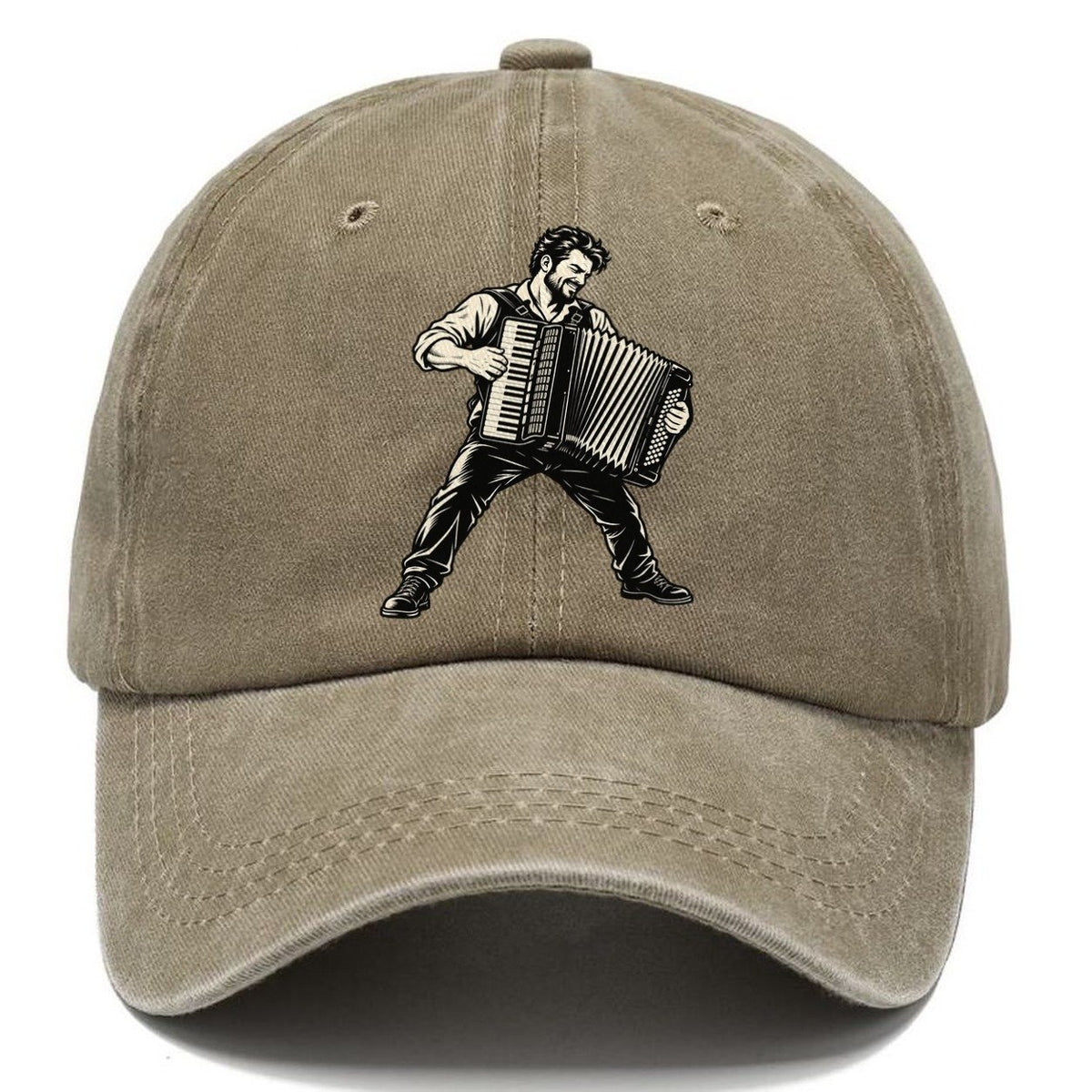 Accordionist Closing Chord Global Music Ink Figures Classic Cap – Warm Sand