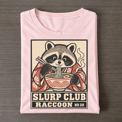 Raccoon Stolen Slurp Club Classic T-shirt – Pink