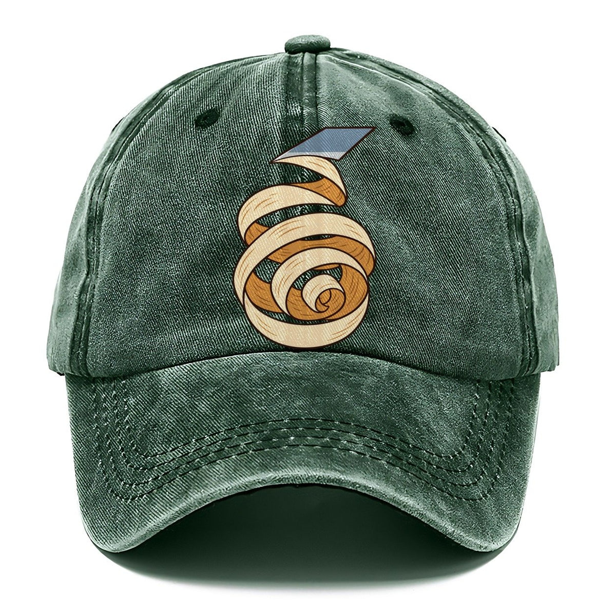 Wood Shaving Spiral Woodworking Classic Cap – Forest Mist