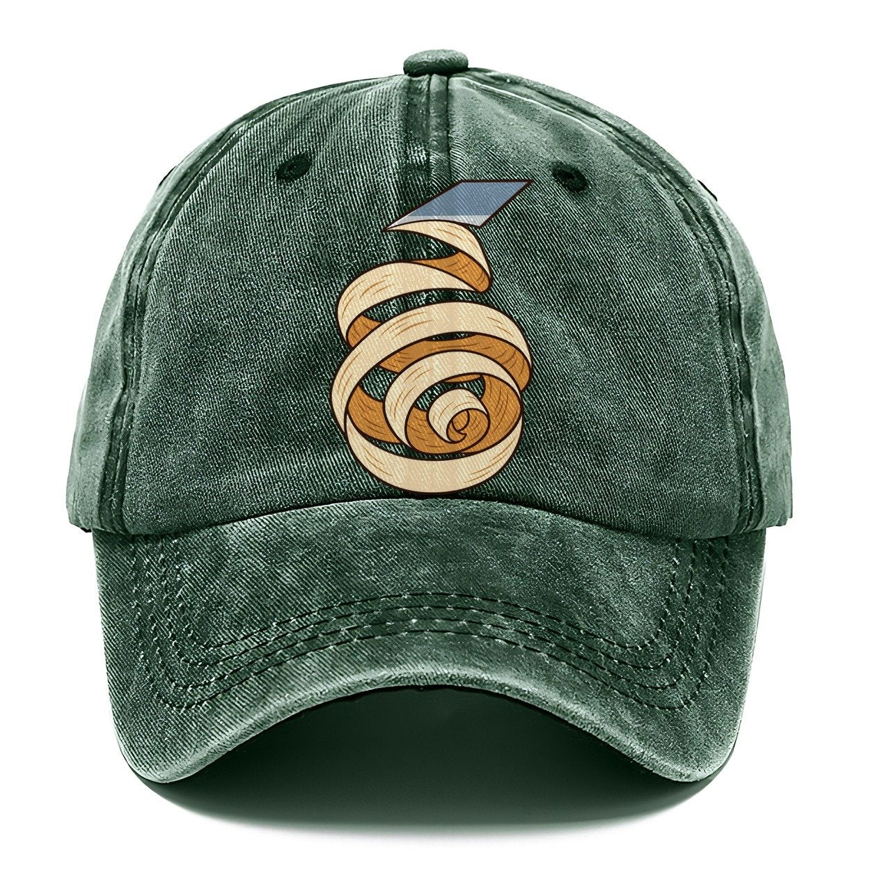 Wood Shaving Spiral Woodworking Classic Cap – Forest Mist