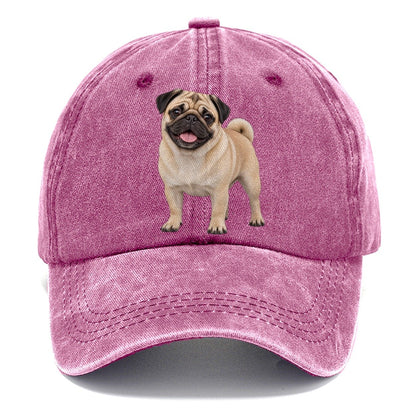 Pug Standing Top Breeds Classic Cap – Dusty Rose