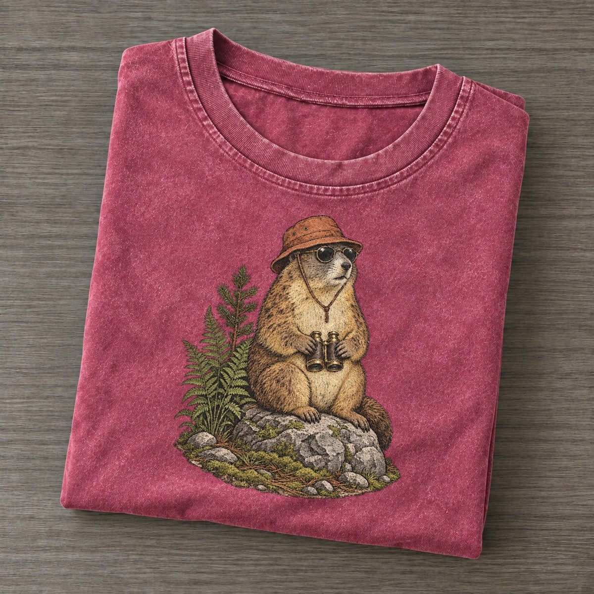Marmot Lookout Slow Camp Club Vintage T-shirt – Raspberry