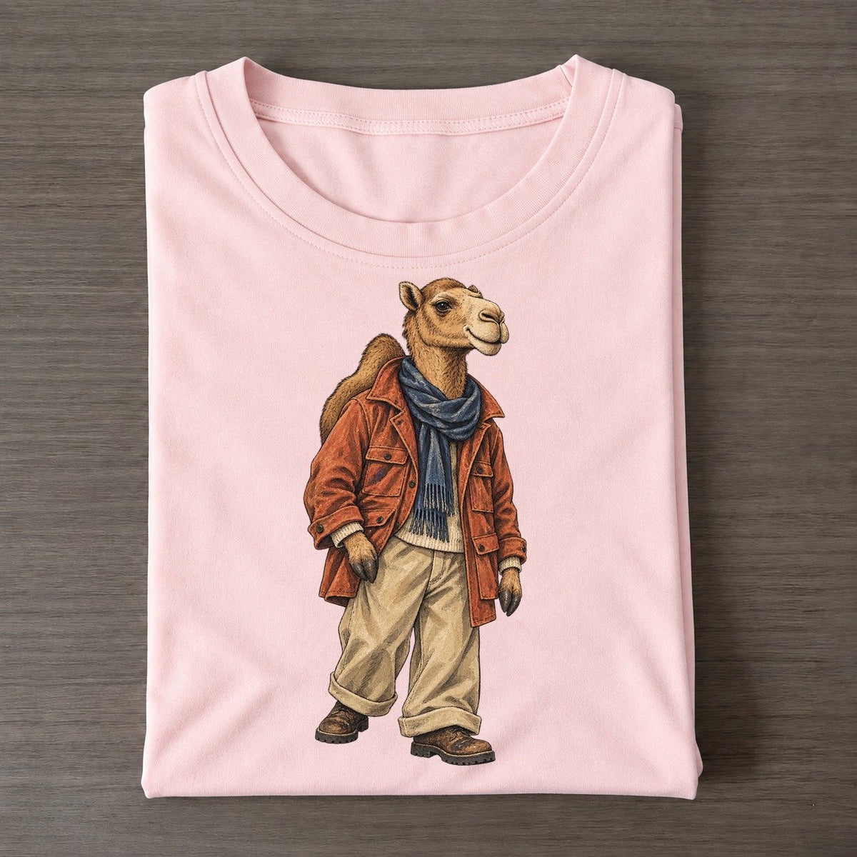 Dromedary Camel Wardrobe Portrait Wild Wardrobe Portraits Classic T-shirt – Pink