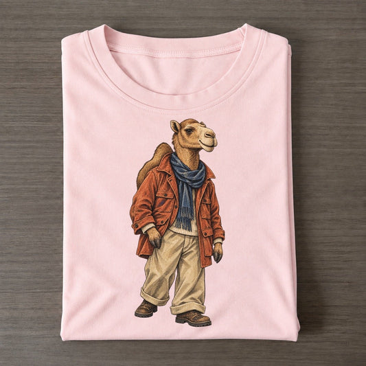 Dromedary Camel Wardrobe Portrait Wild Wardrobe Portraits Classic T-shirt – Pink