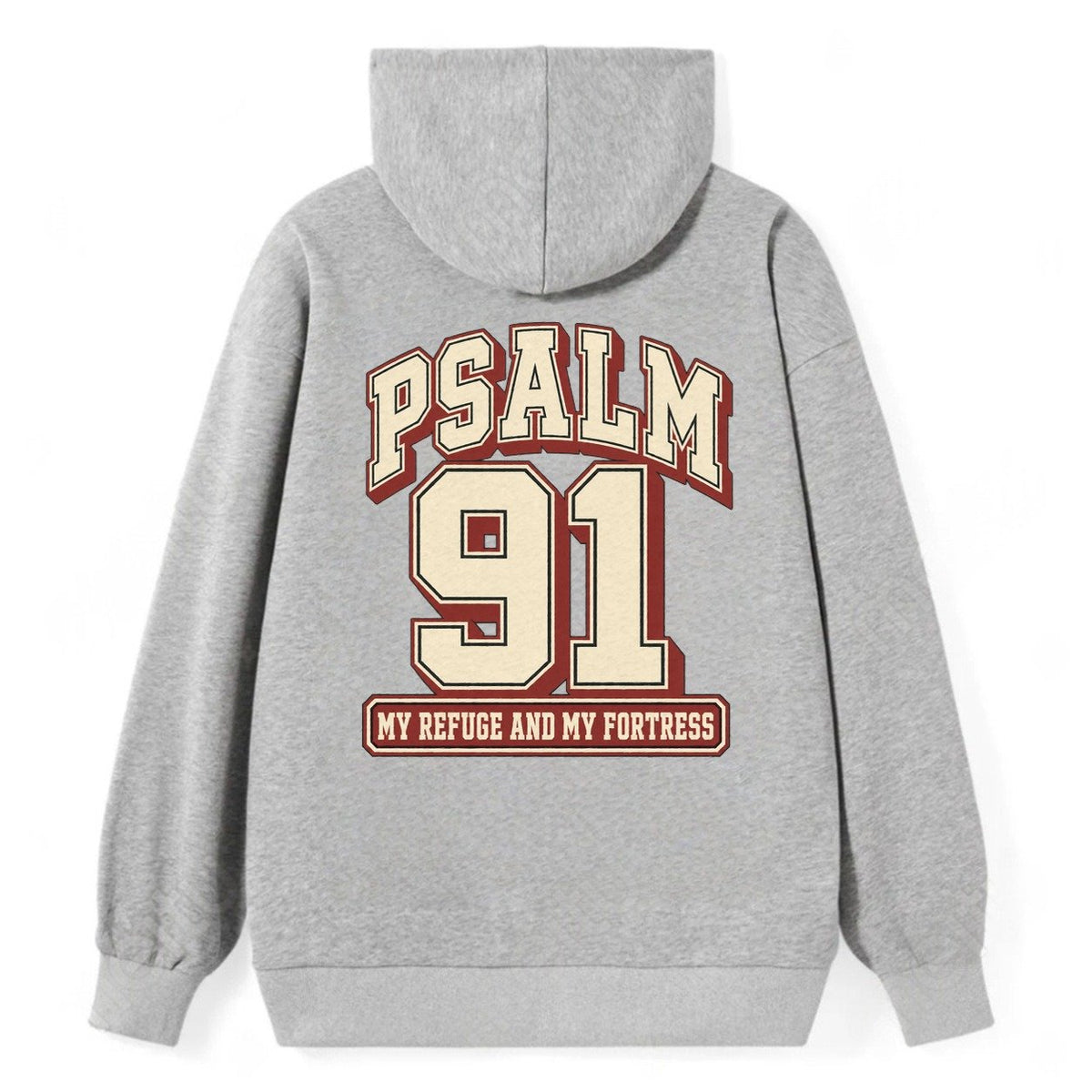 Psalm 91 Varsity Chapel Varsity Classic Pullover Hoodie – Grey