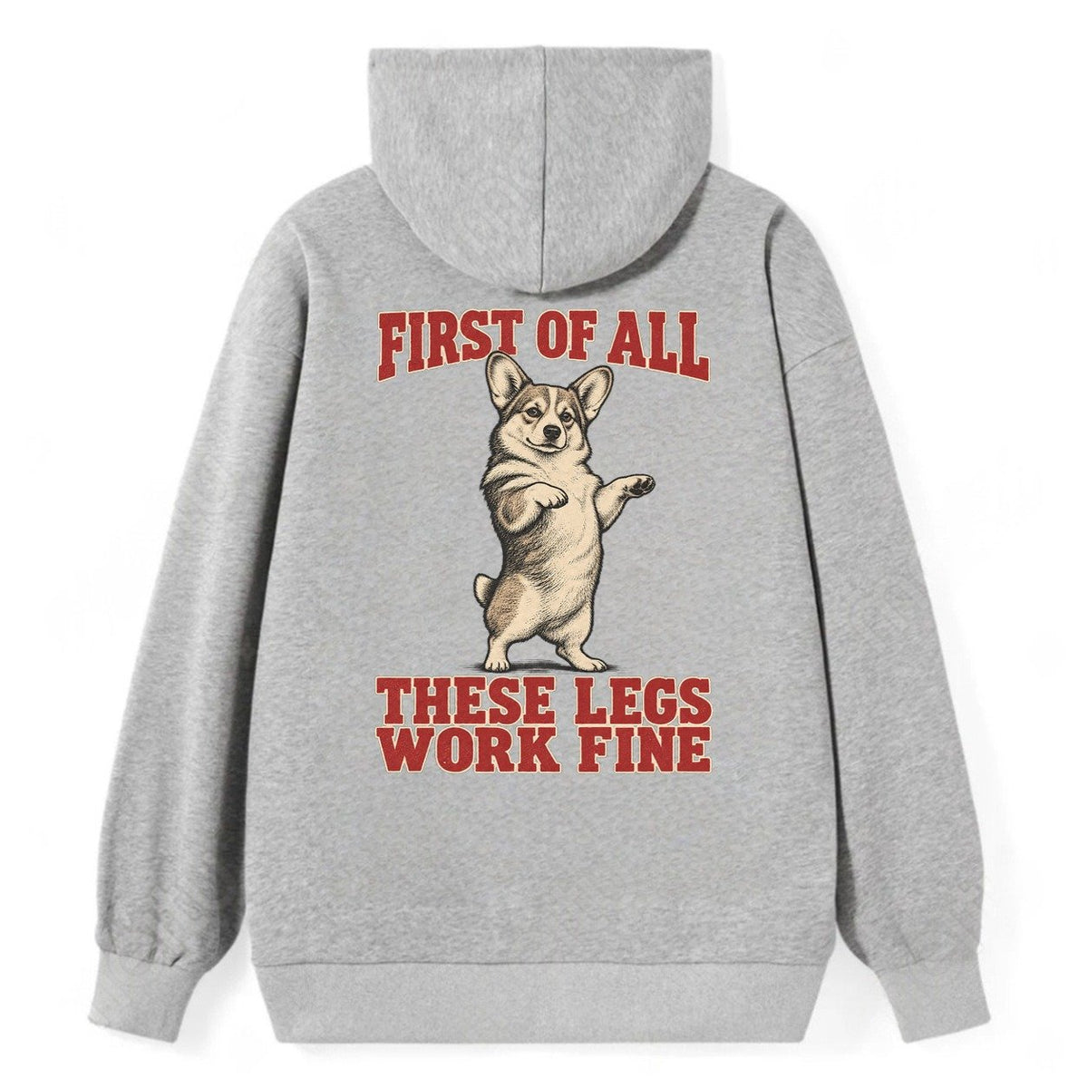Pembroke Welsh Corgi Dog Declarations Classic Pullover Hoodie – Grey