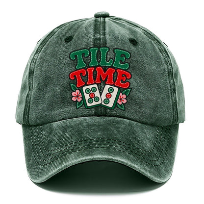 Tile Time Mahjong Game Night Classic Cap – Forest Mist