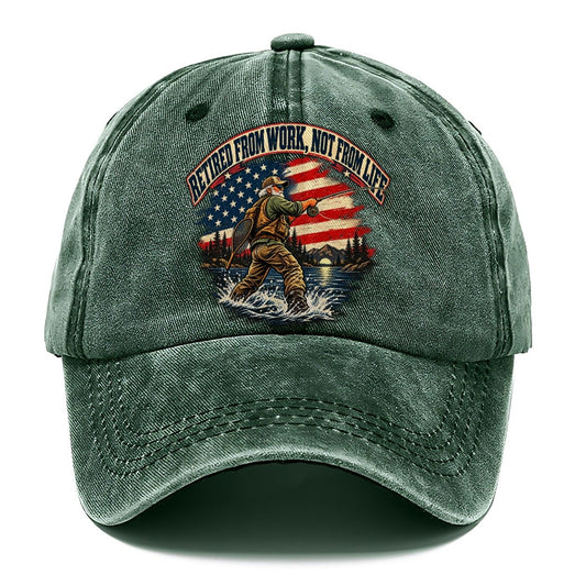 Retired From Work Not From Life Old Man Strong Classic Cap – Forest Mist