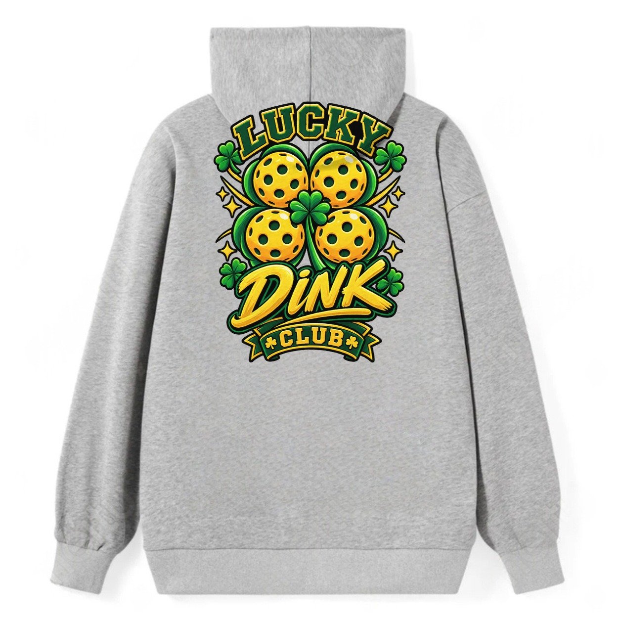 Lucky Dink Club Pickleball Life Classic Pullover Hoodie – Grey