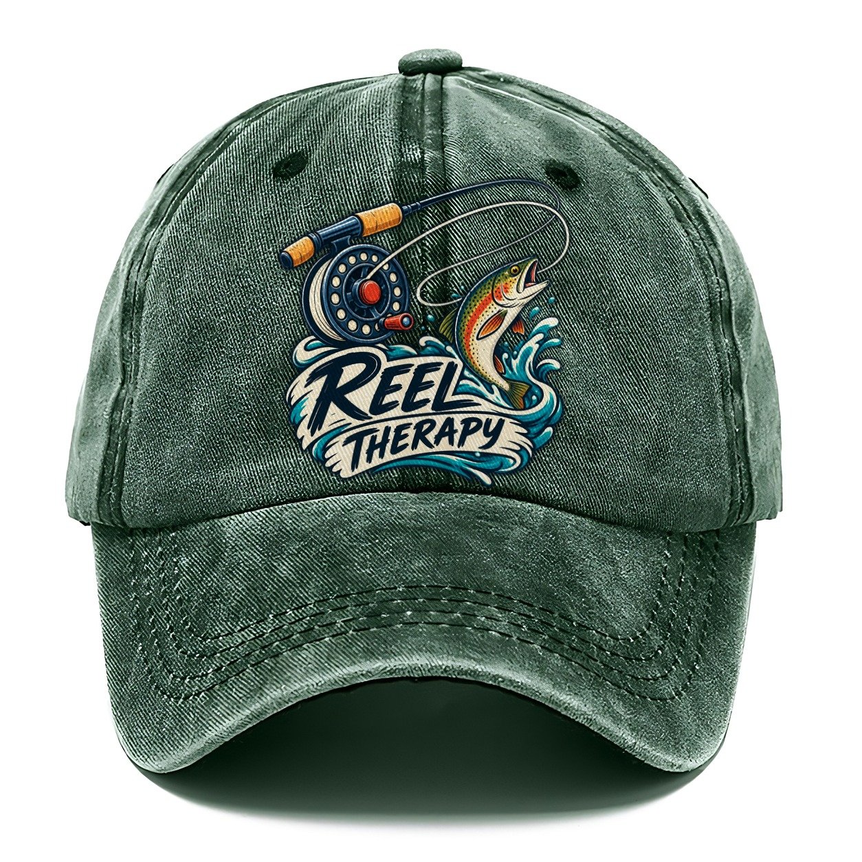 Reel Therapy Fishing Elegant Classic Cap – Forest Mist
