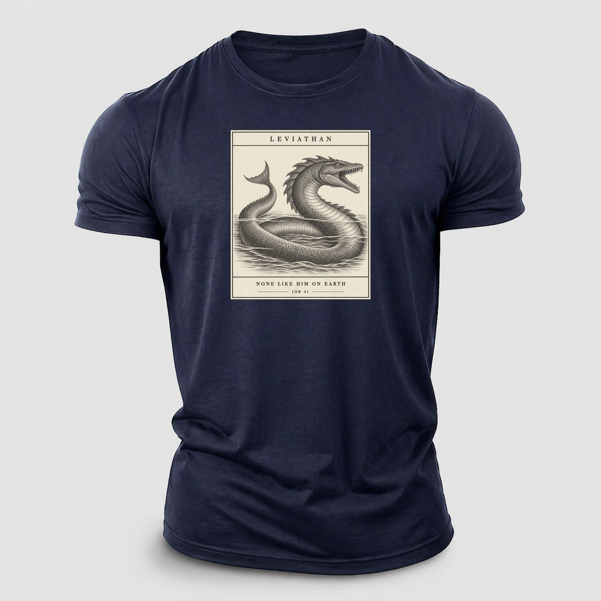 Leviathan Specimen Plate Creature Canticle Cotton T-Shirt – Navy