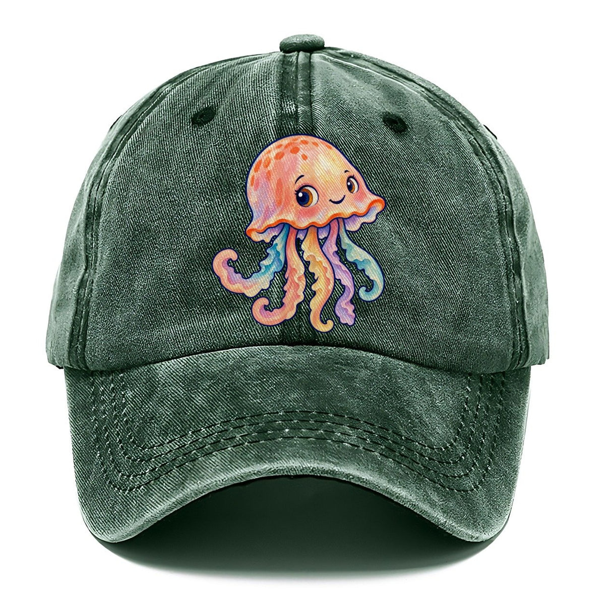 Jellyfish Bell Tilt Sea Sprite Classic Cap – Forest Mist