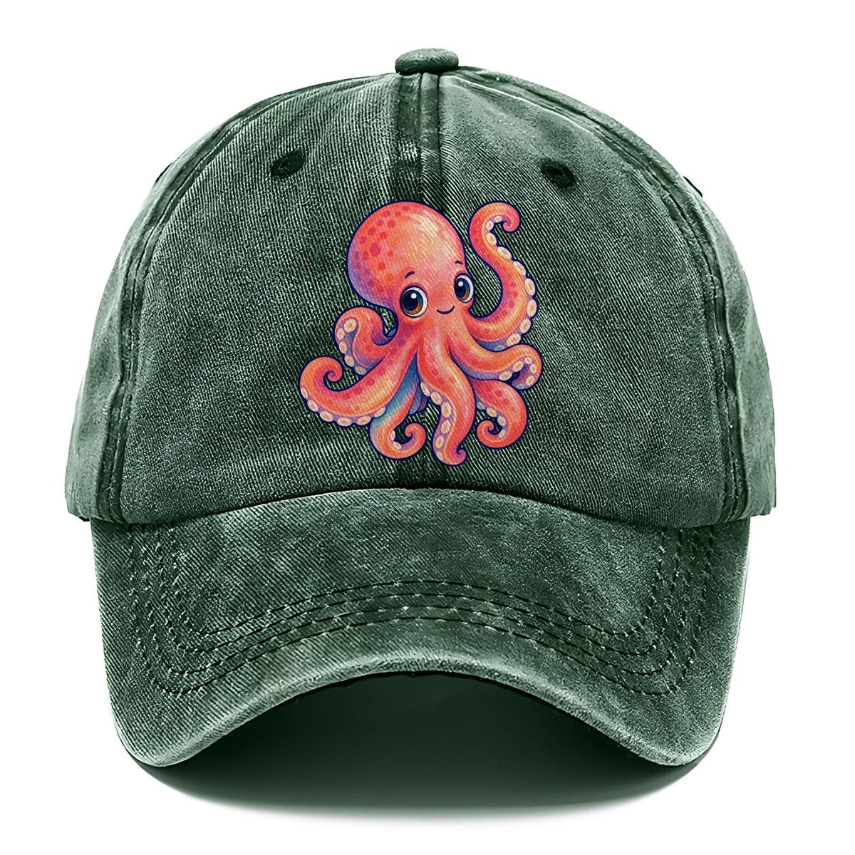 Octopus Tucked Curl Sea Sprite Classic Cap – Forest Mist
