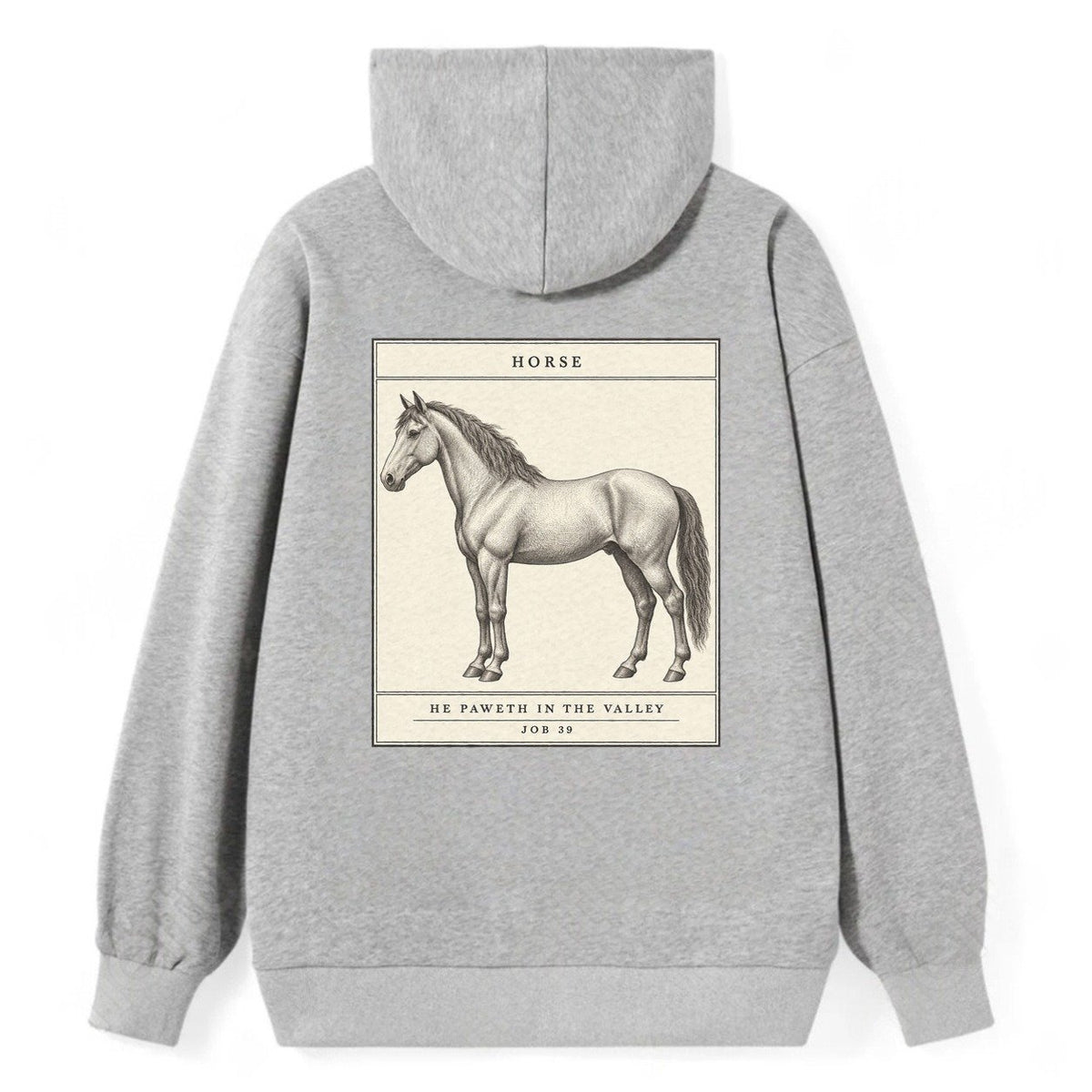 Horse Specimen Plate Creature Canticle Classic Pullover Hoodie – Grey