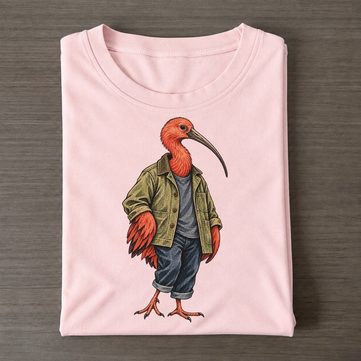 Scarlet Ibis Wardrobe Portrait Wild Wardrobe Portraits Classic T-shirt – Pink