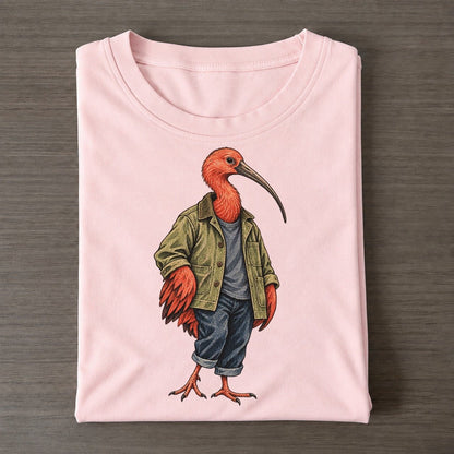 Scarlet Ibis Wardrobe Portrait Wild Wardrobe Portraits Classic T-shirt – Pink
