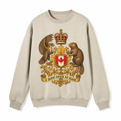 Canada Heritage Maple Badge Fleece Sweatshirt – Light Khaki