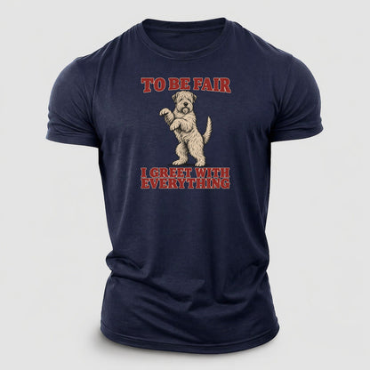 Soft Coated Wheaten Terrier Dog Declarations Cotton T-Shirt – Navy
