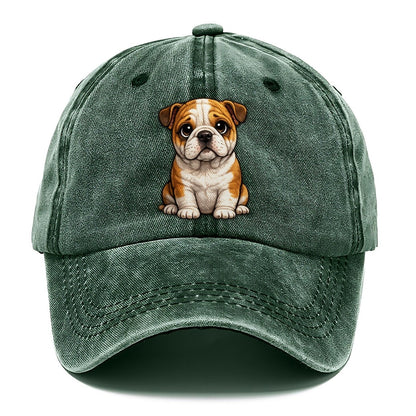 Bulldog Sitting Sweetheart Classic Cap – Forest Mist