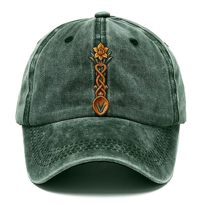 Welsh Love Spoon Carved For Friendship Uk Culture Heritage Classic Cap – Forest Mist