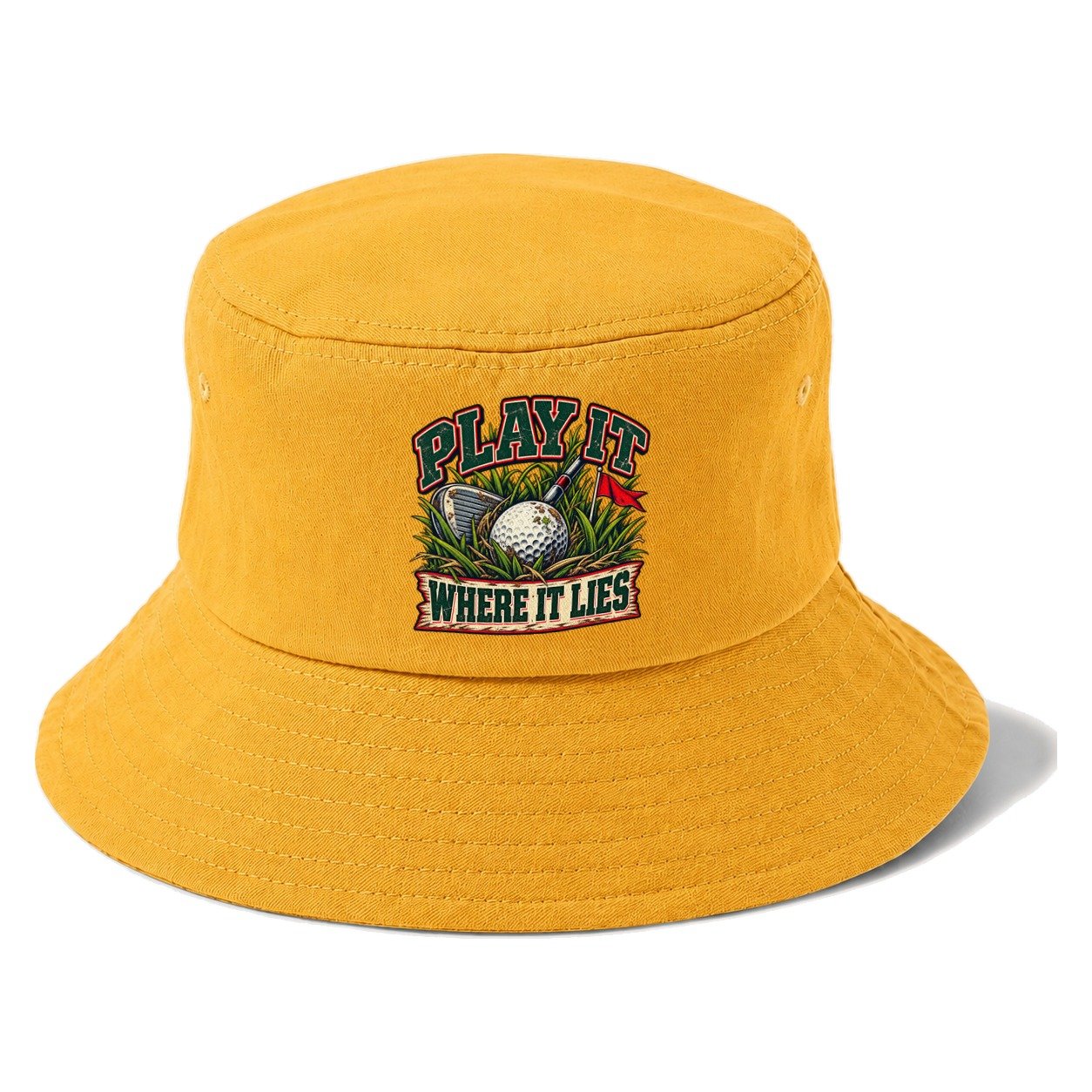 Play It Where It Lies Golf Life Bucket Hat – Golden Harvest
