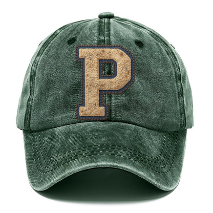 Varsity Chenille P Monogram Classic Cap – Forest Mist