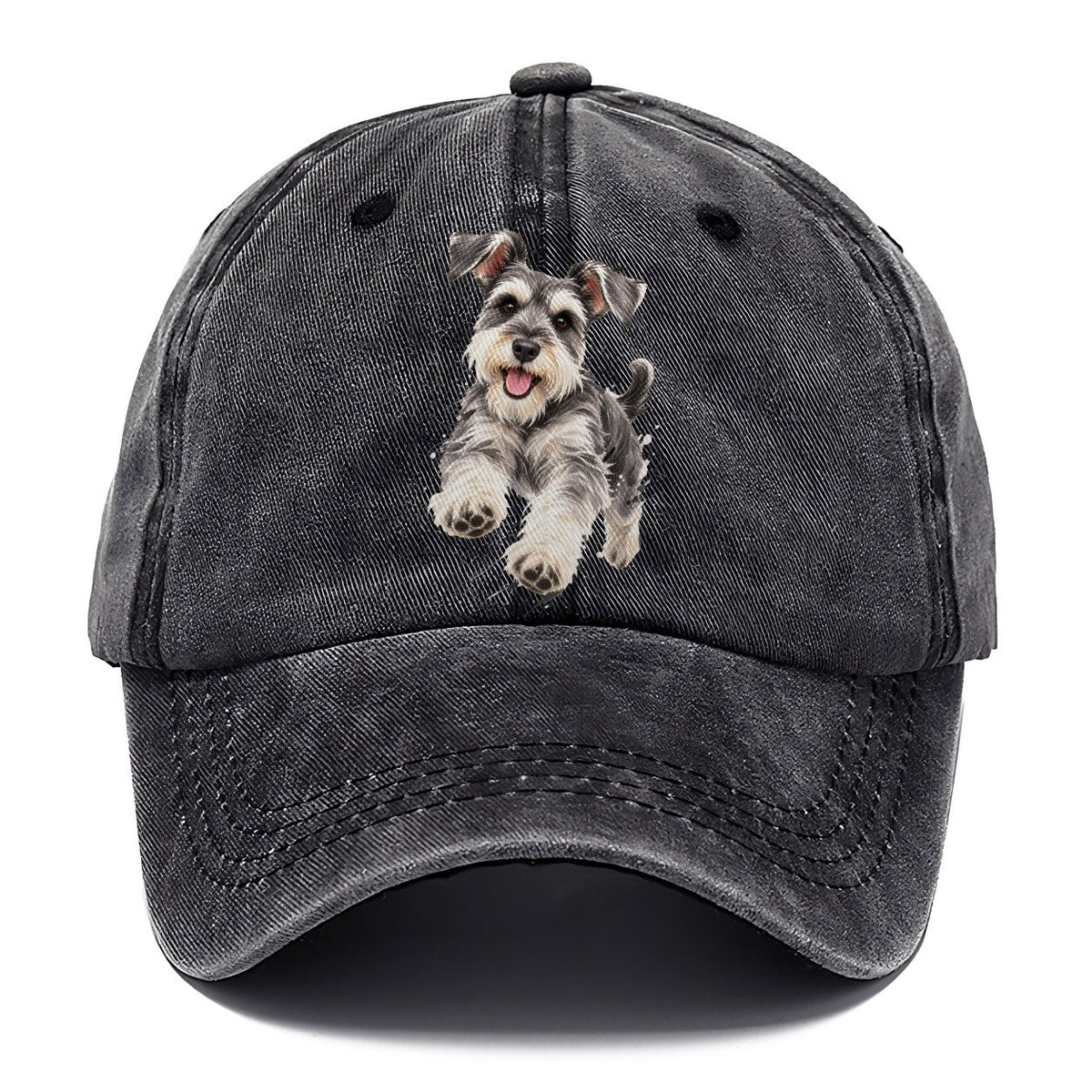 Miniature Schnauzer Standing Top Breeds Classic Cap – Graphite