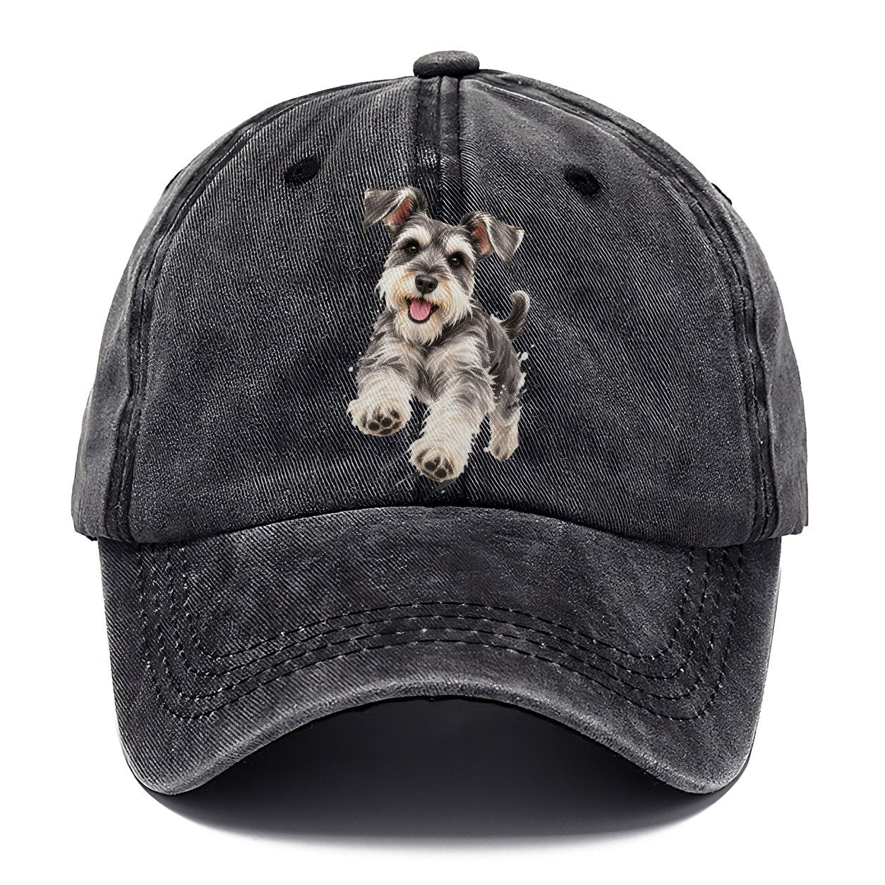 Miniature Schnauzer Standing Top Breeds Classic Cap – Graphite